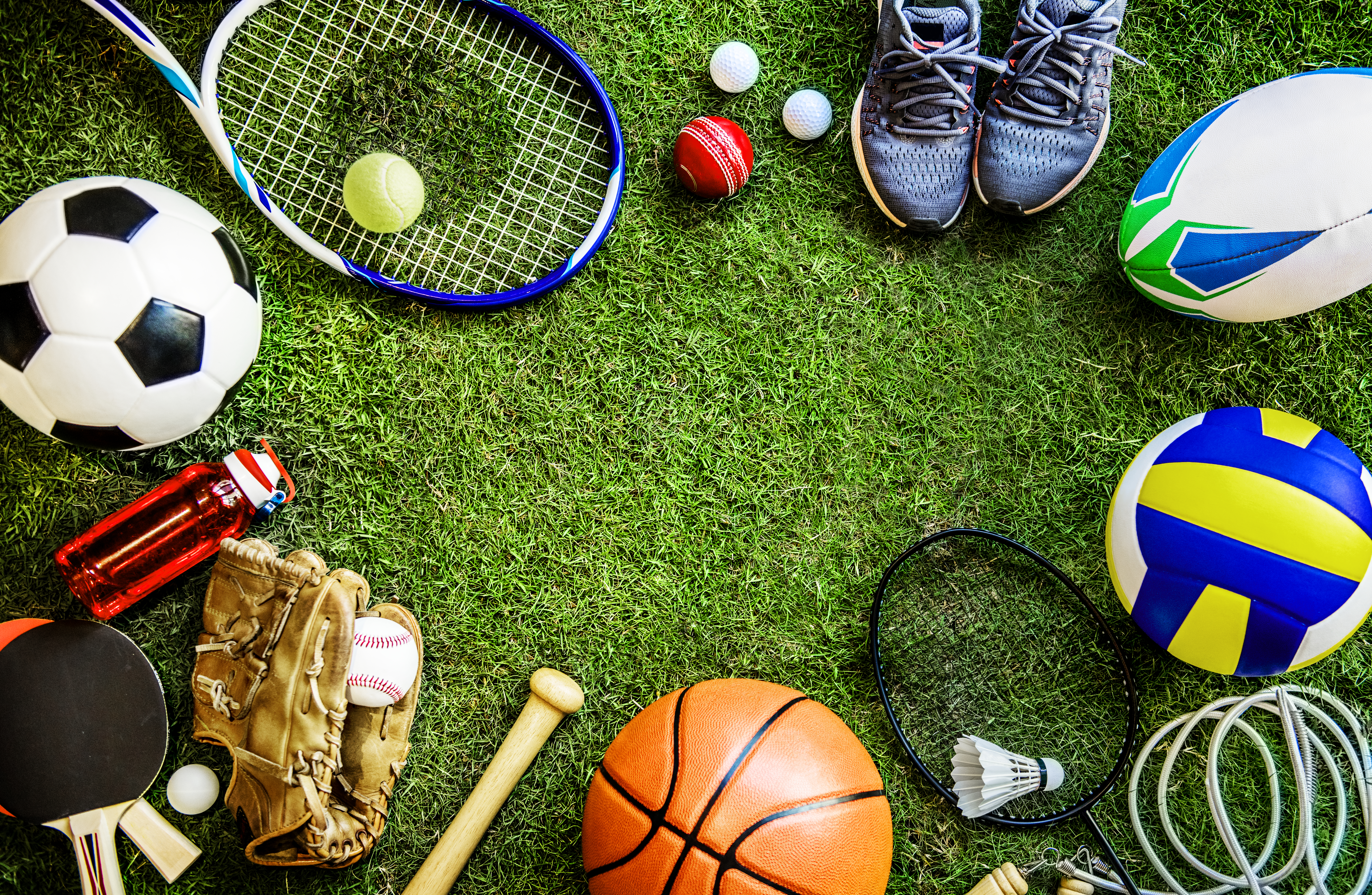 Sports equipment background